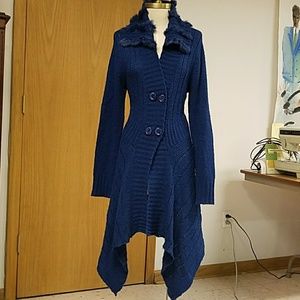 Fur collar MK sweater